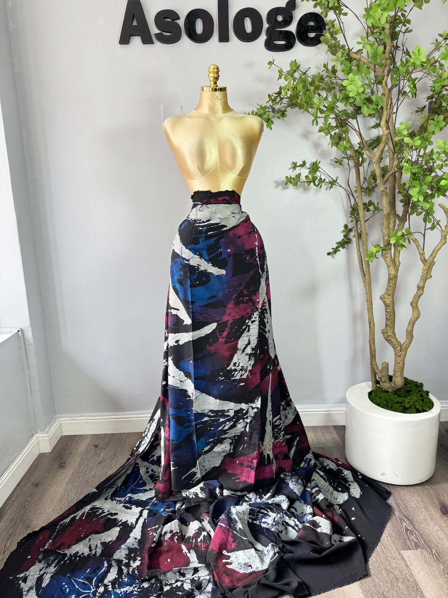 Mix Waves Adire chiffon