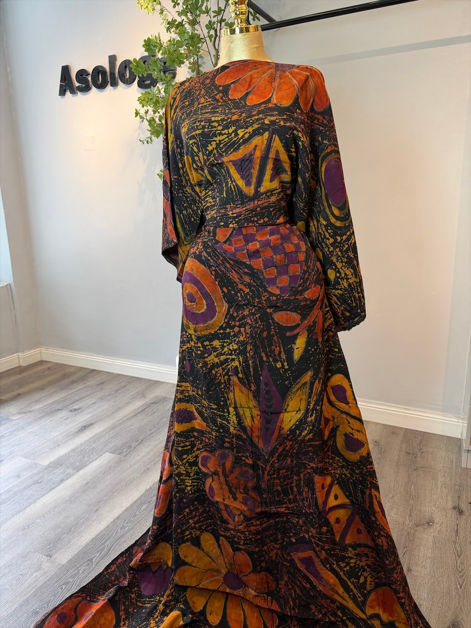 Bright Yellow Adire Crepe