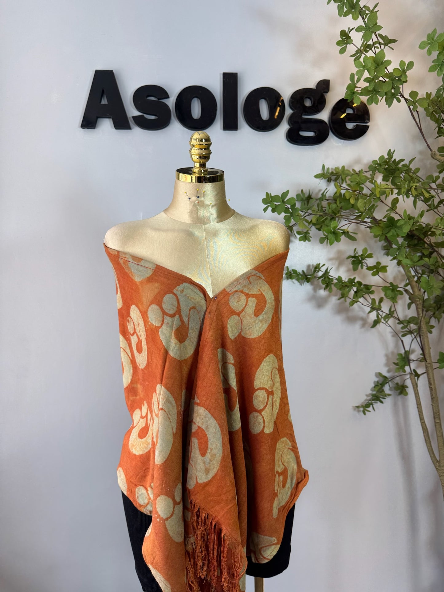 Adire scarf motherhood