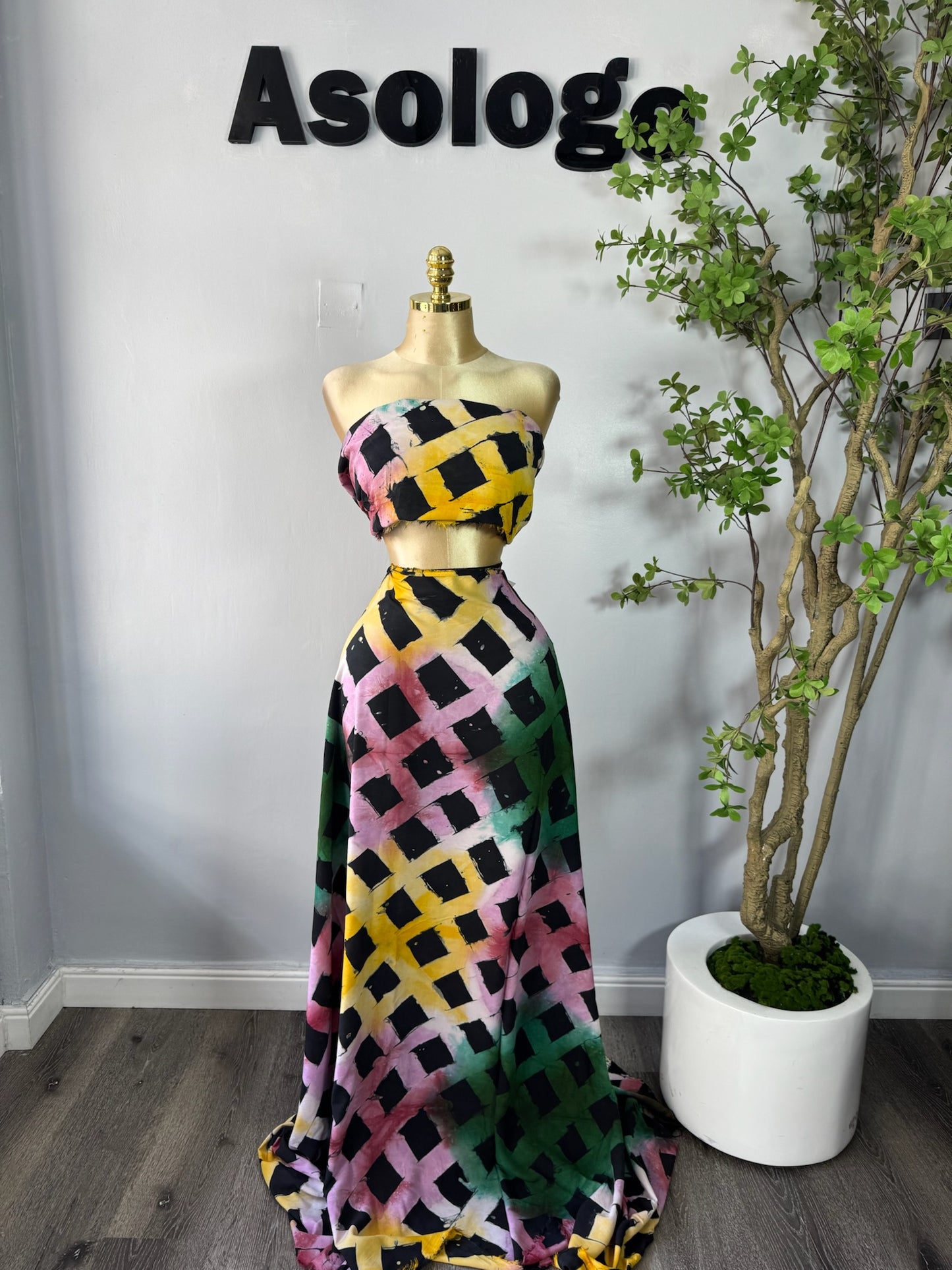 Multi Draft Adire Chiffon