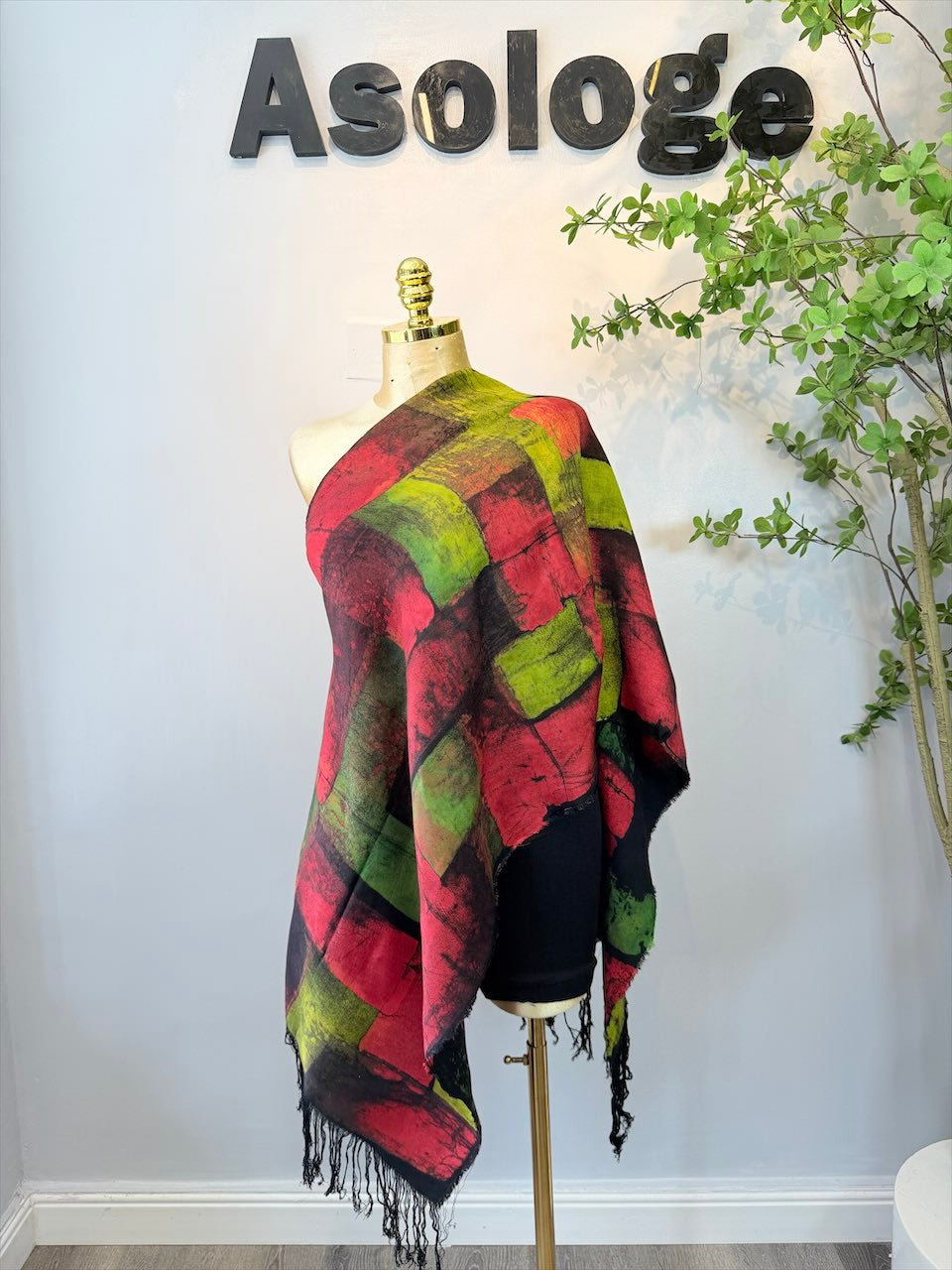 Handmade Mix Block Adire Scarf