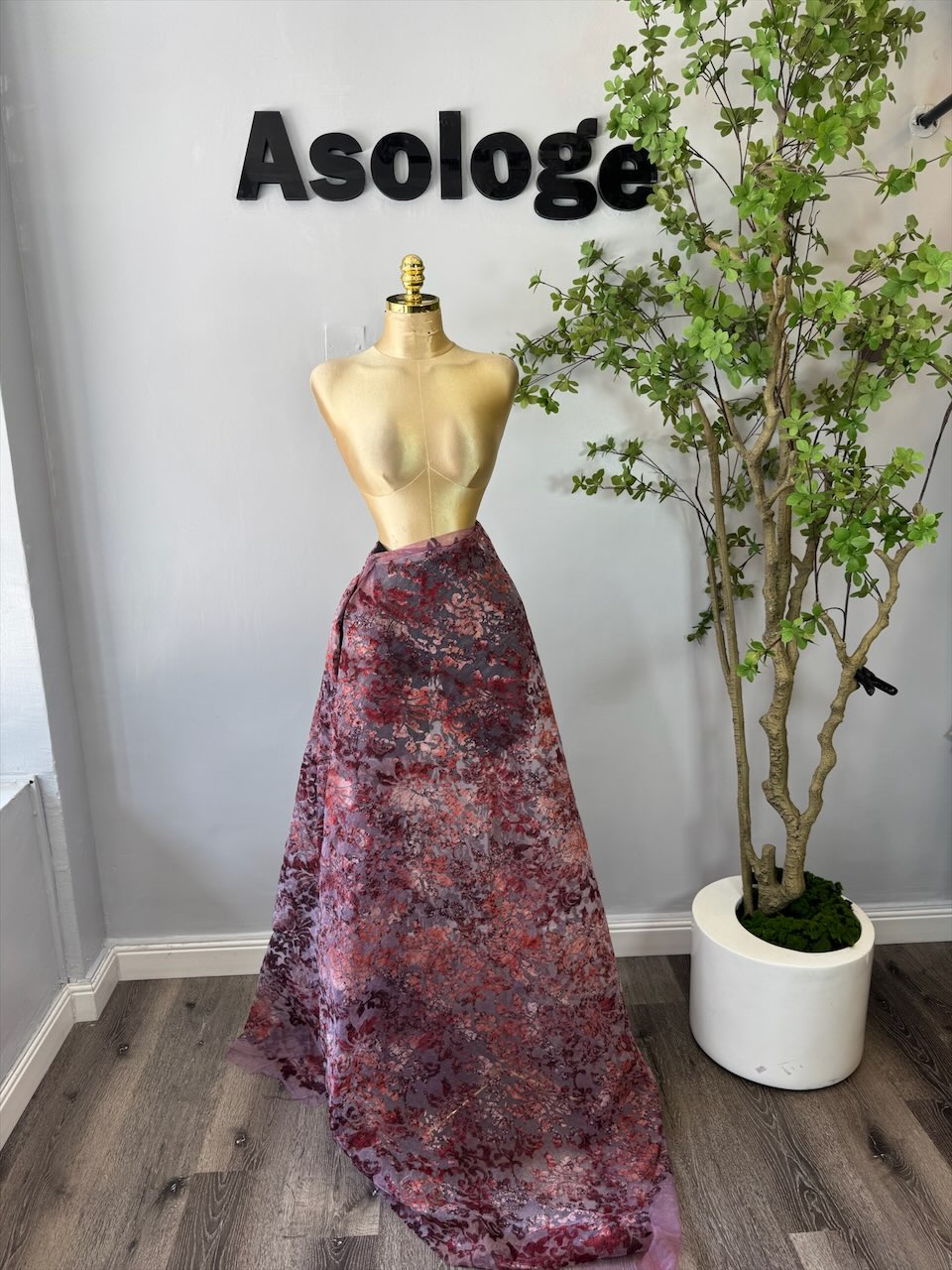 Maroon Mix Adire Lace