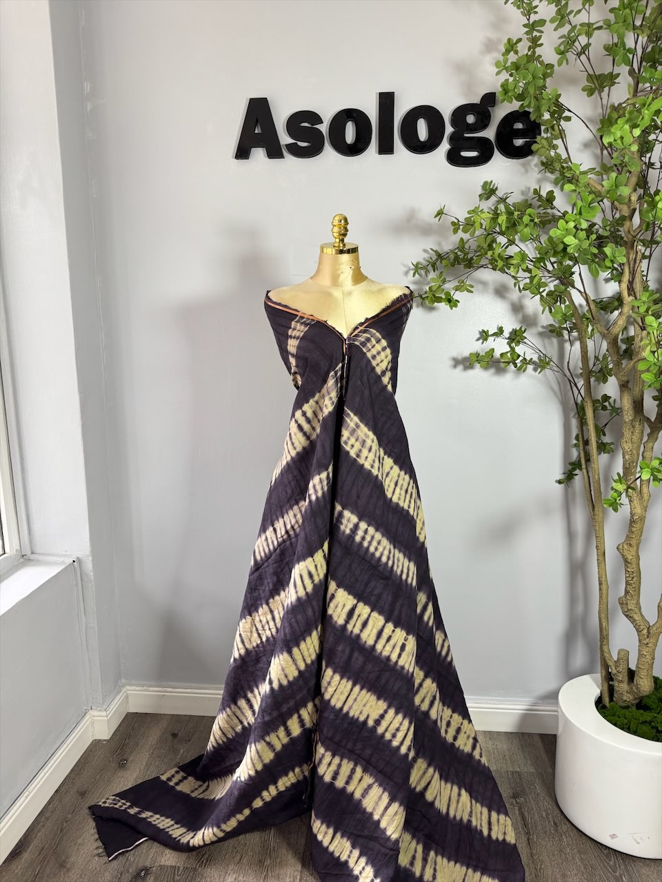 Brown Handmade Adire Linen