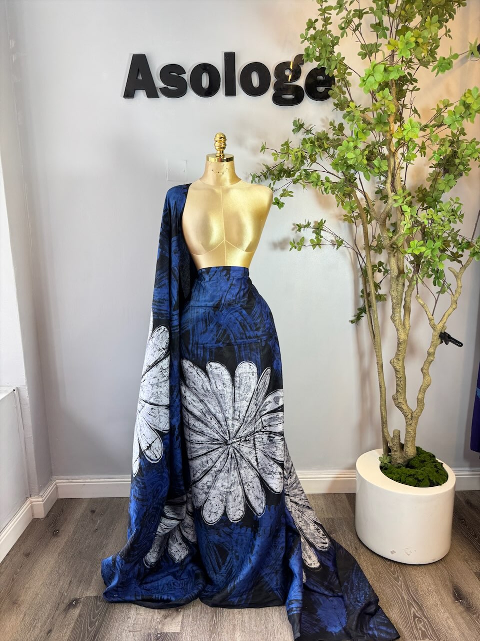 Blue Bubble Handmade Brocade