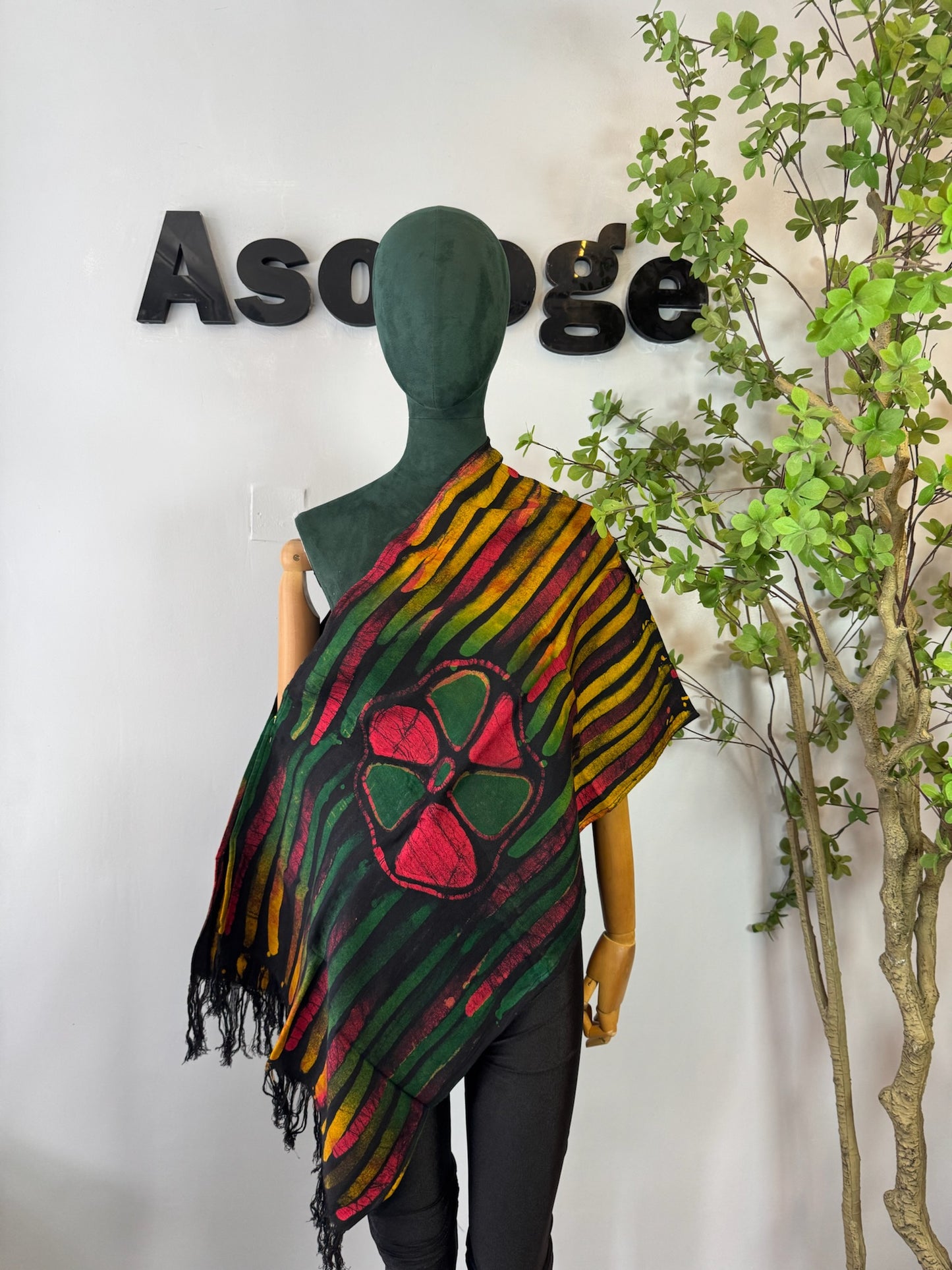 Mix Lines Adire Scarf