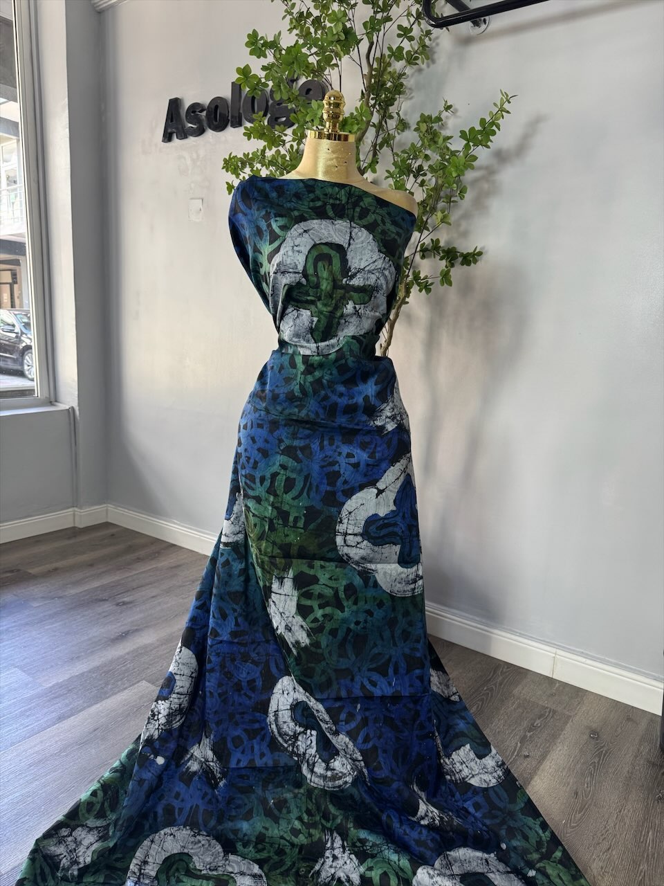 Mix Blue Adire Brocade