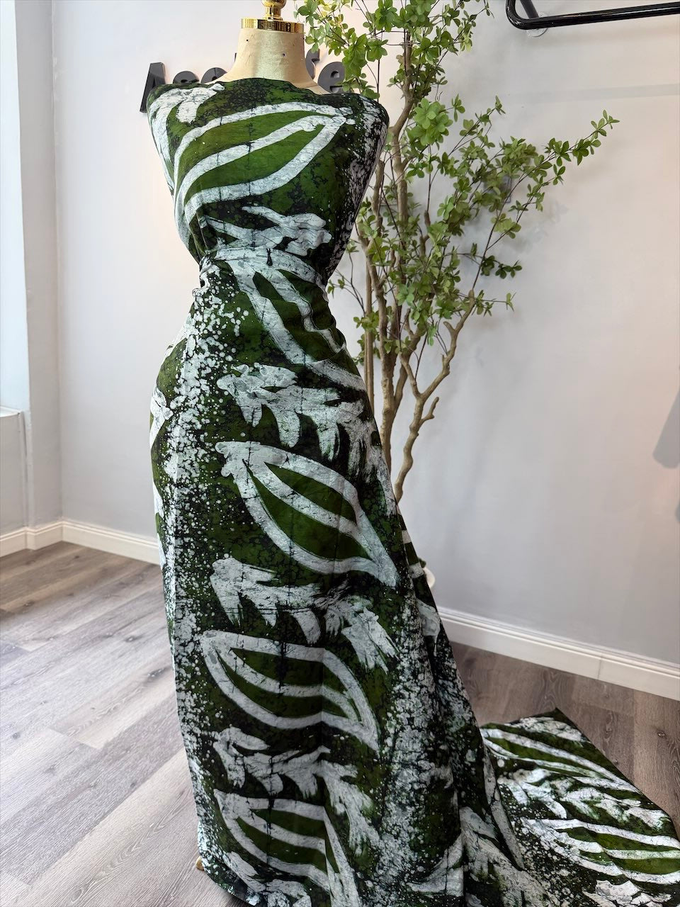 Green Envy Adire Brocade