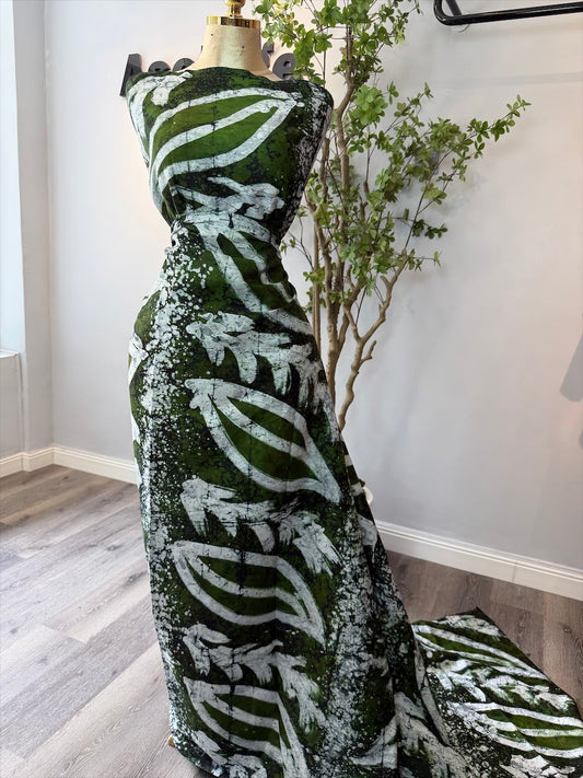 Green Envy Adire Brocade