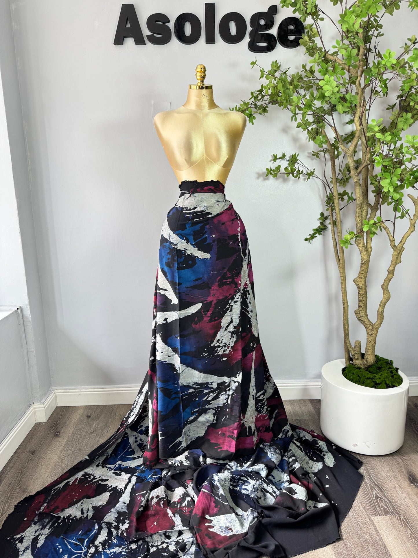 Mix Waves Adire chiffon