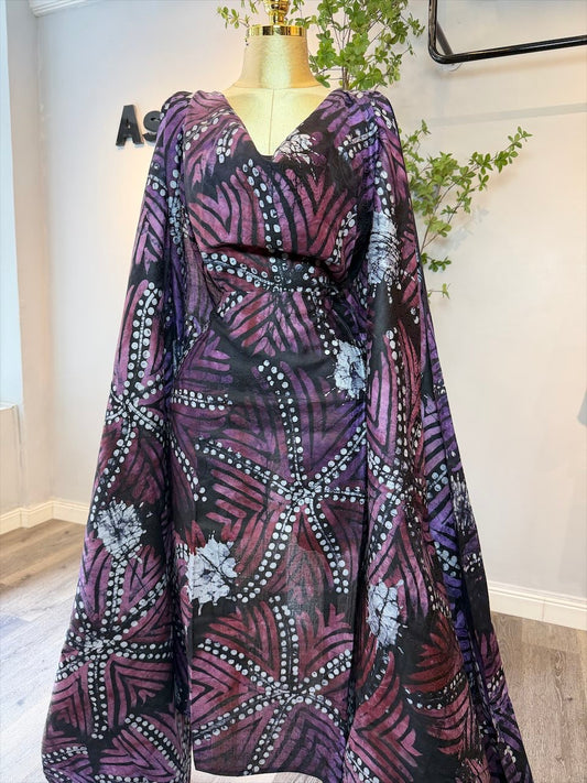 Lilac Adire Brocade Br 12