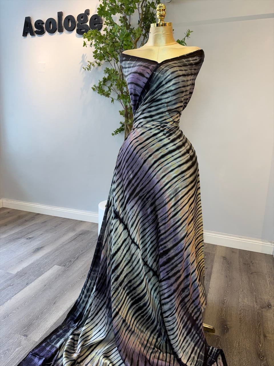 Mix wave Adire Silk