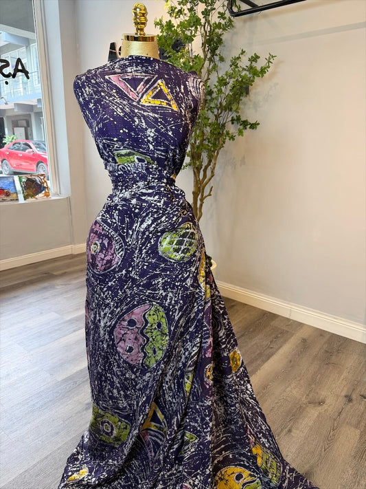 Purple Marble Design Cotton