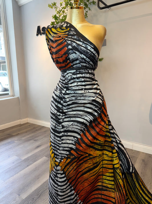 Multi-color Line Brocade