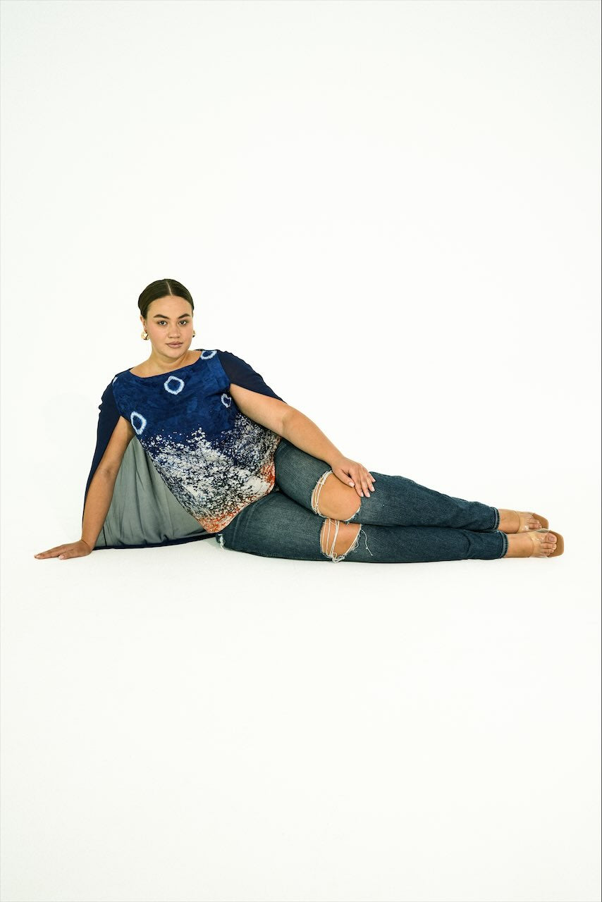 Adire Cape Blouse