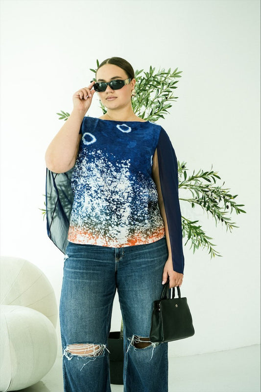 Adire Cape Blouse