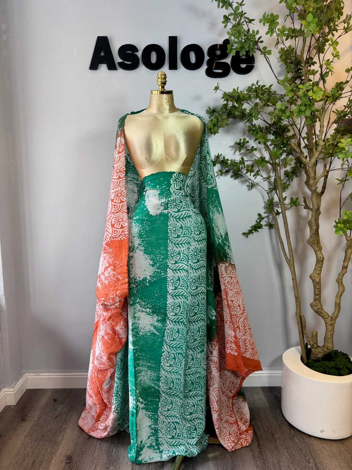 Adire soft cotton mix splash