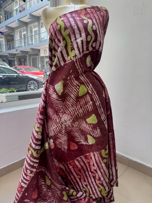 Adire Brocade Red