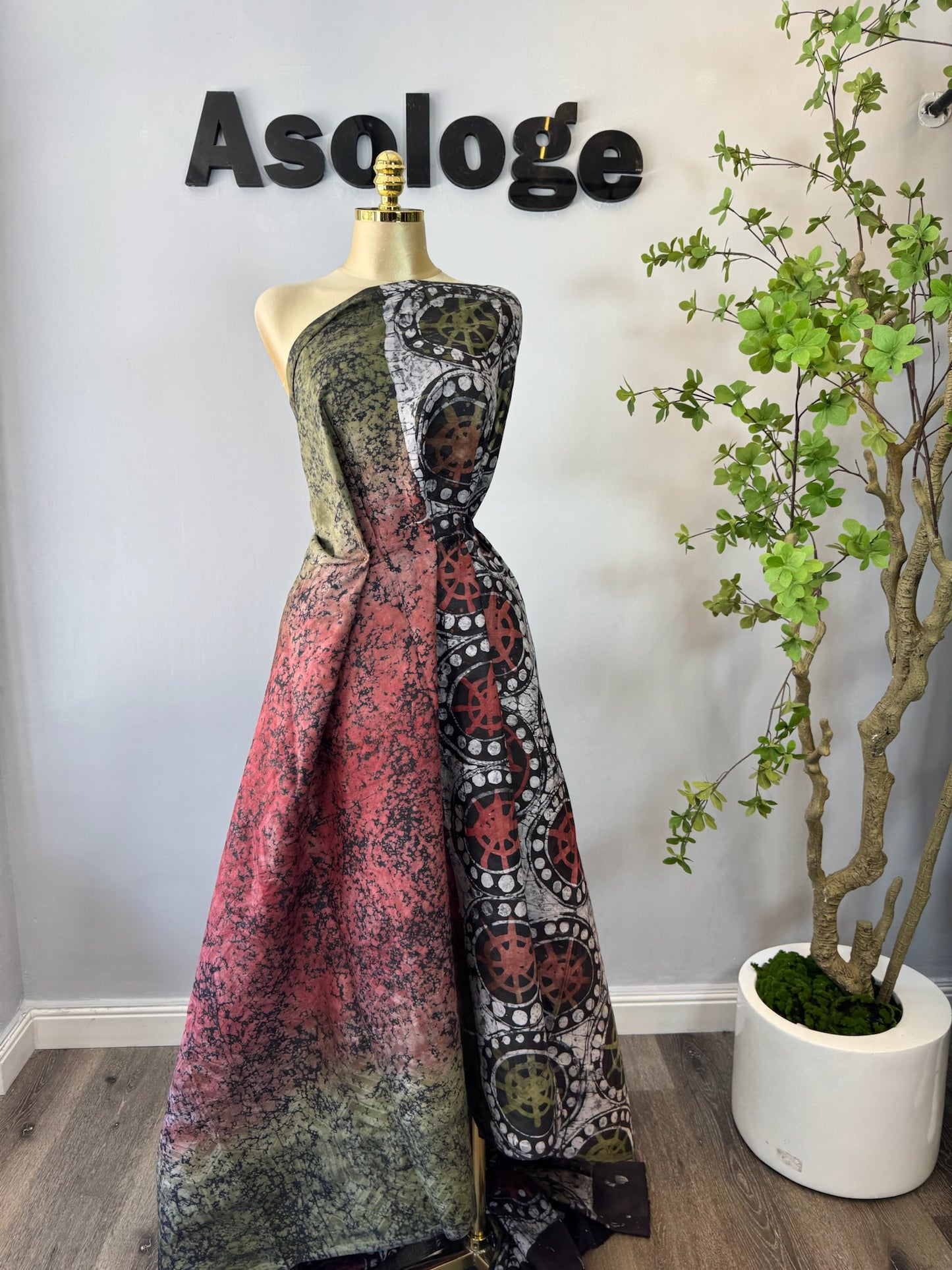 Adire soft brocade Ase