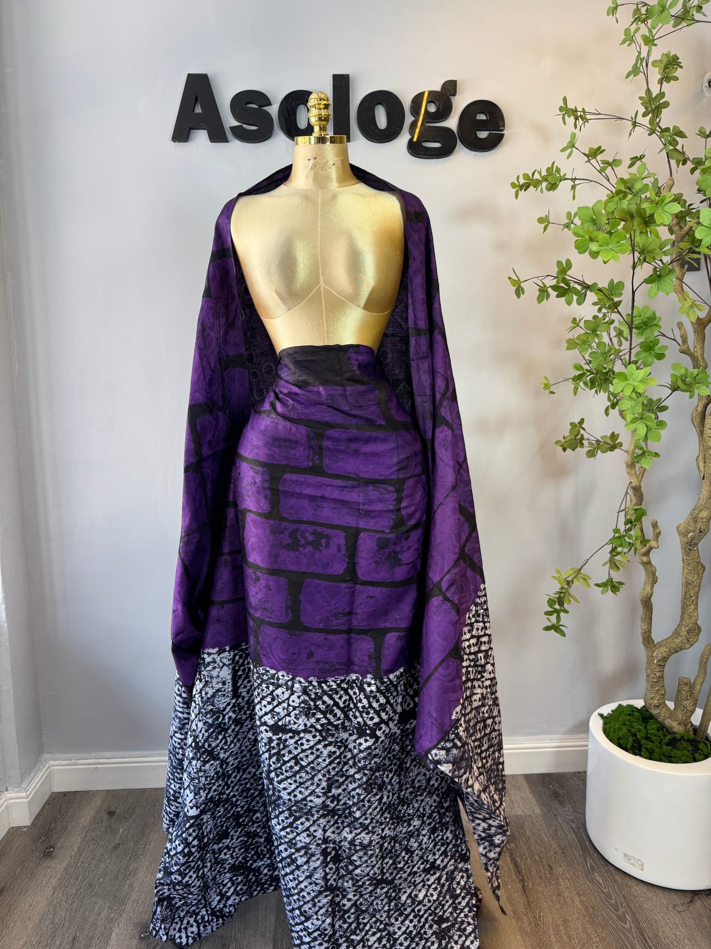 Adire soft Brocade crown