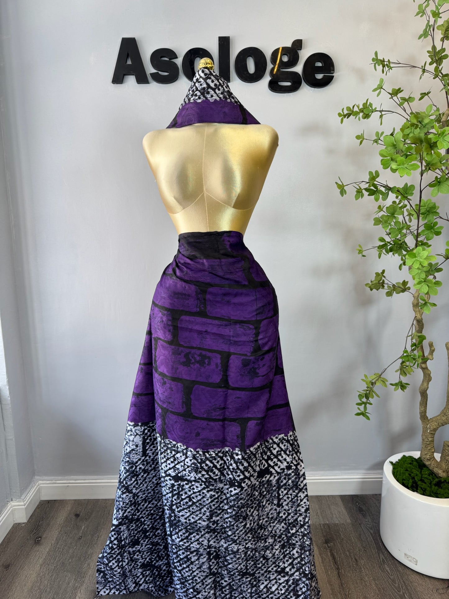 Adire soft Brocade crown