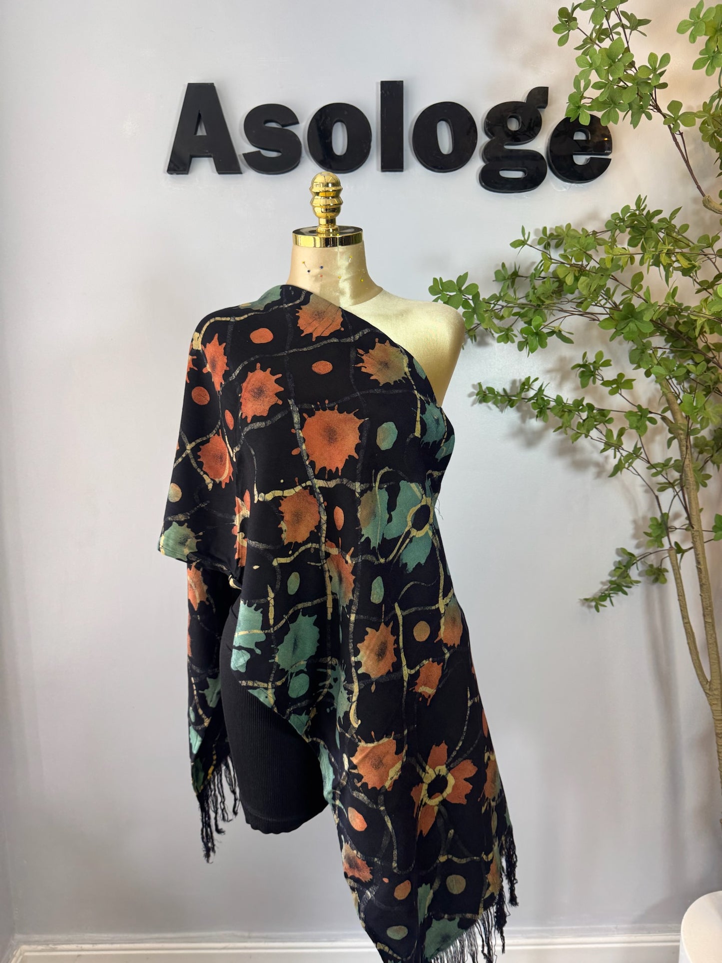 Patterned Adire scarf