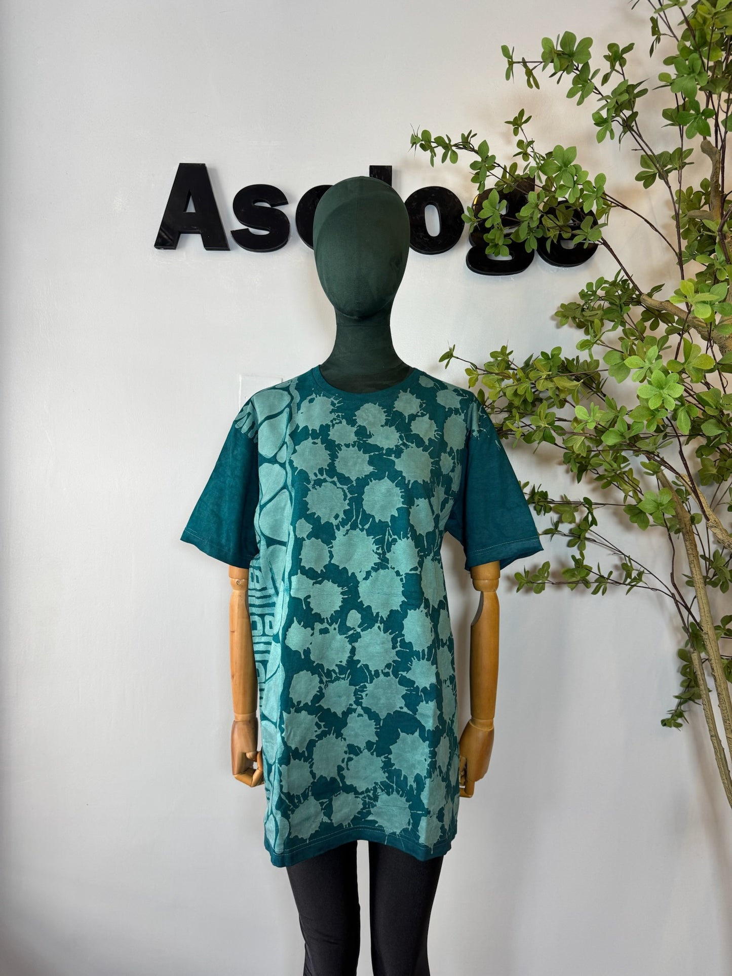 Adire Teal T-shirt XXL