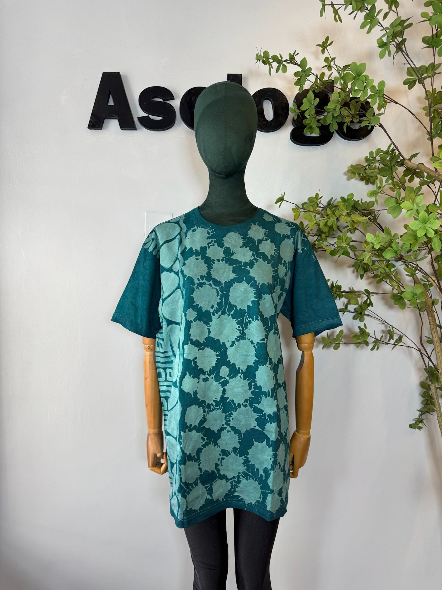 Adire Teal T-shirt XXL