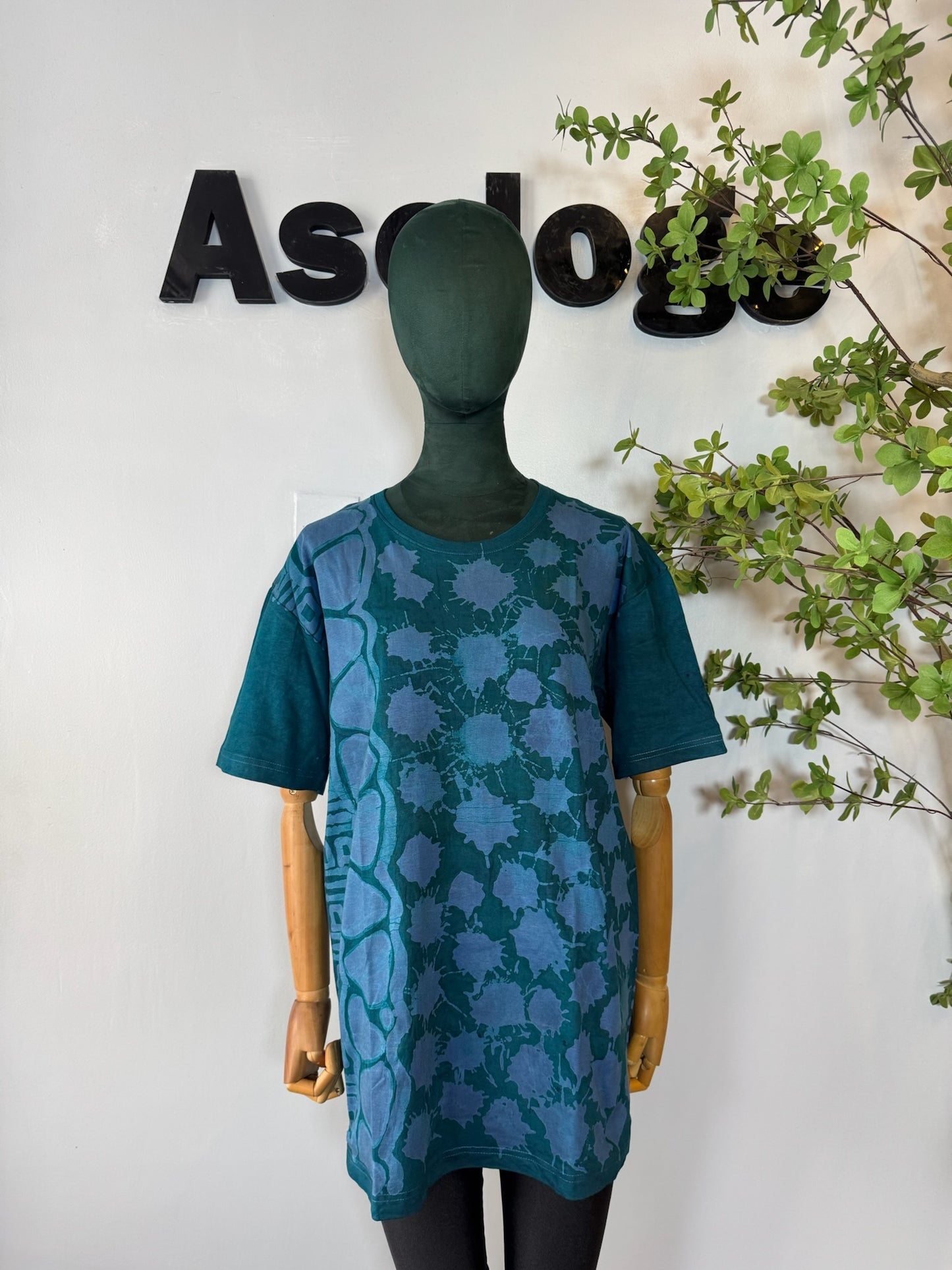 Adire Teal T-shirt XXL
