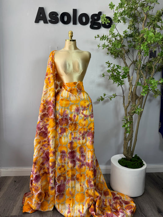 Rich Yellow Adire Lace