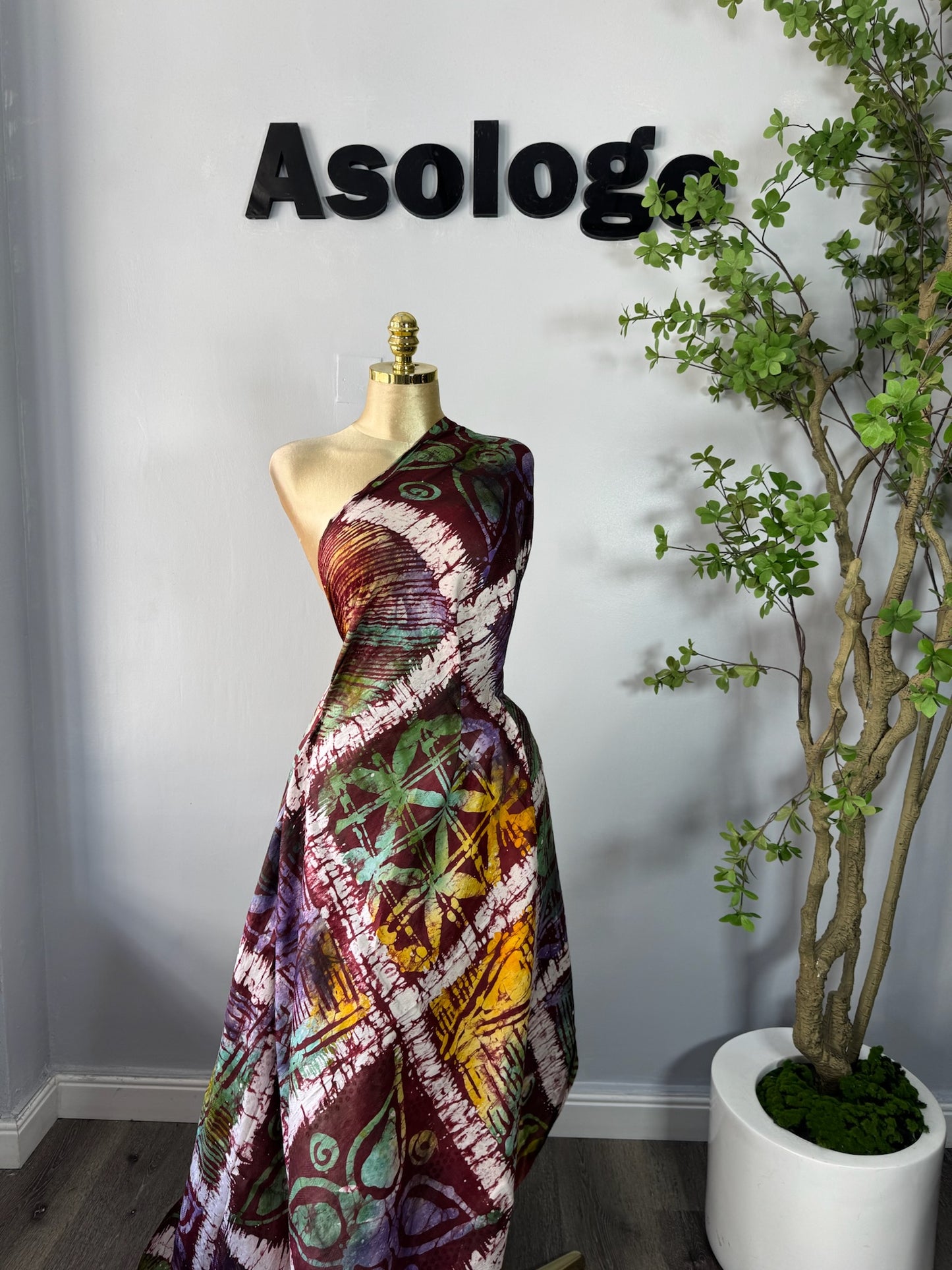 Multicolor Flower Soft Brocade