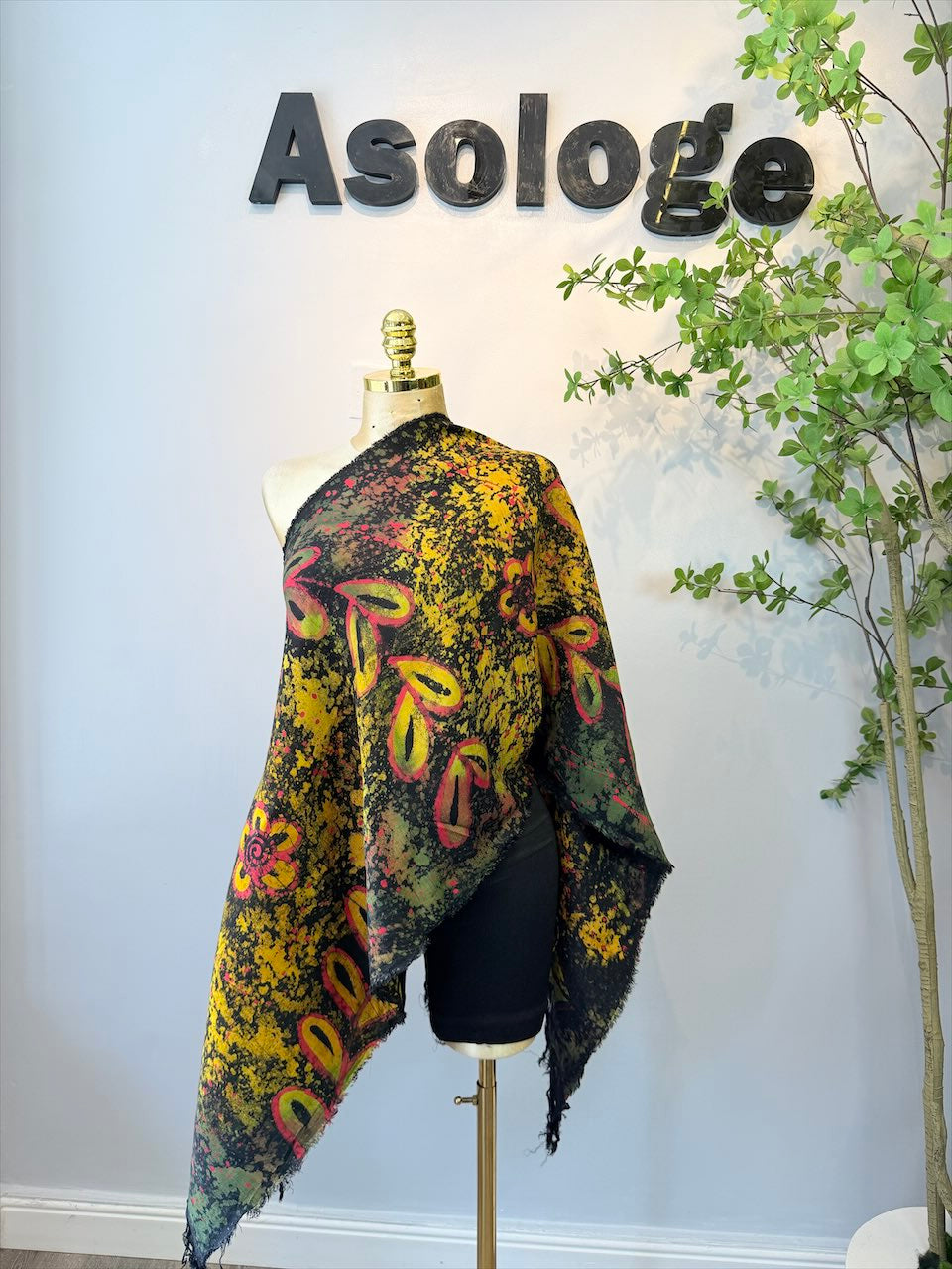 Multicolor Adire Scarf