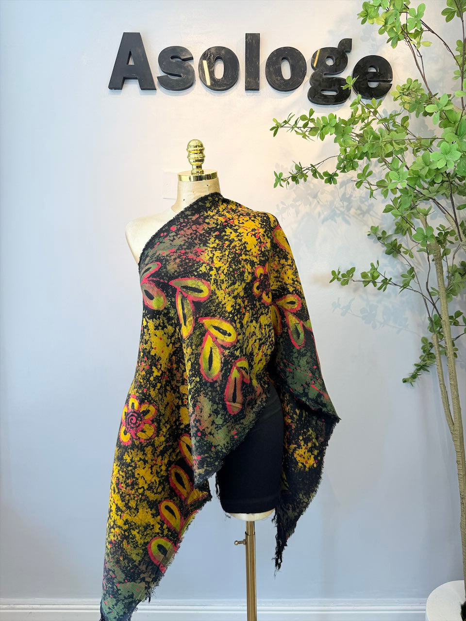 Multicolor Adire Scarf