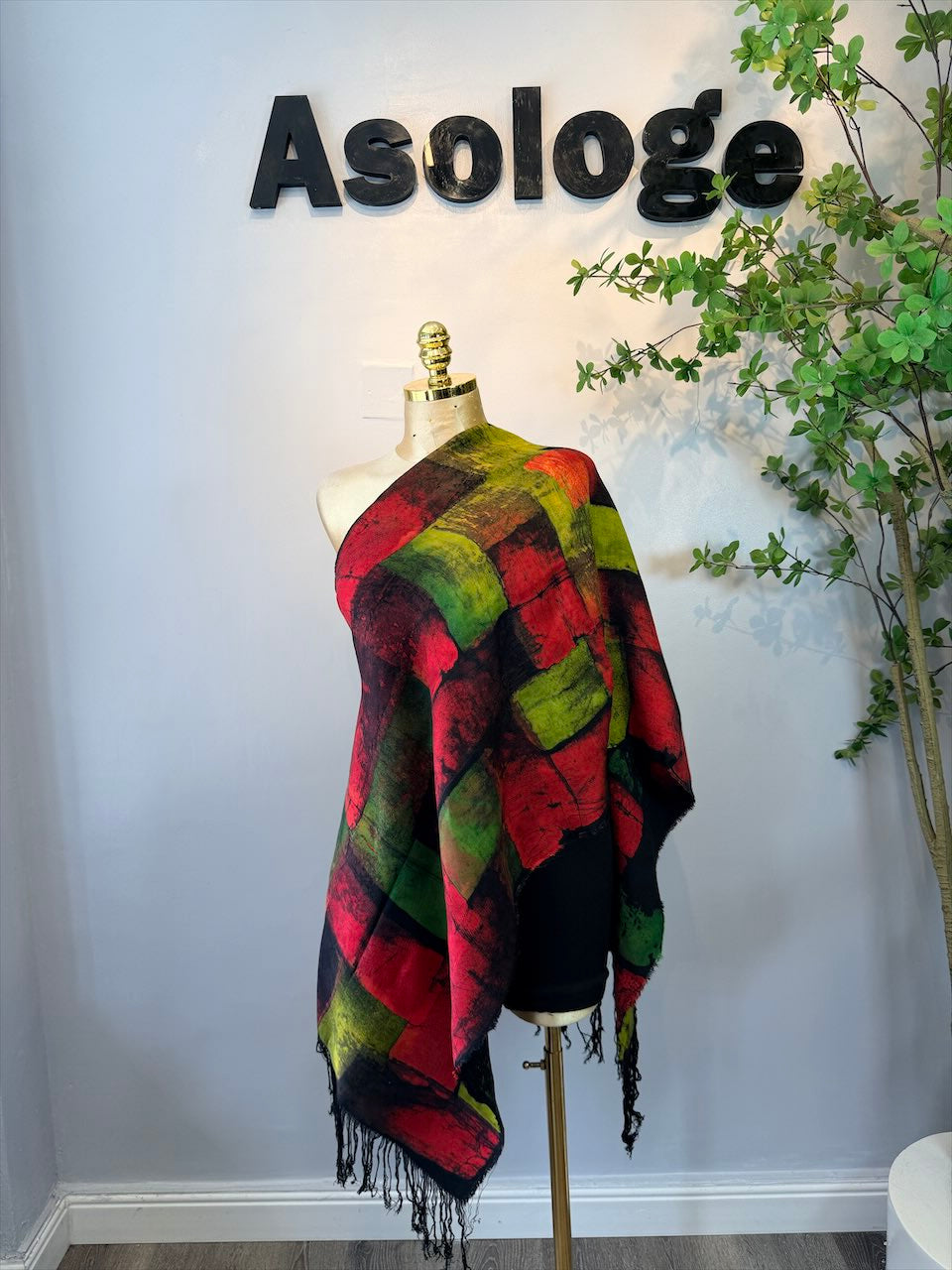 Handmade Mix Block Adire Scarf