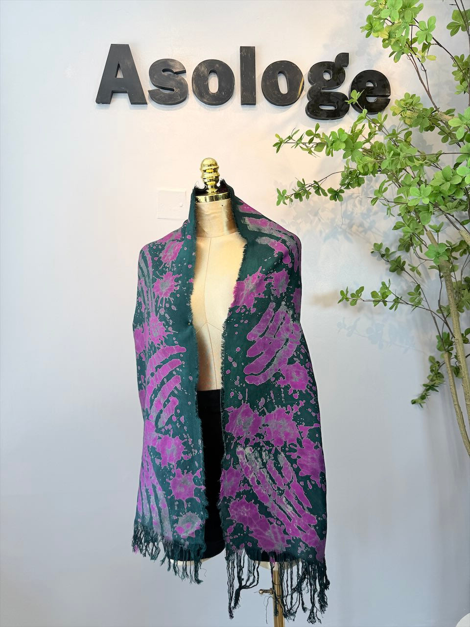 Purple Batik Shawl