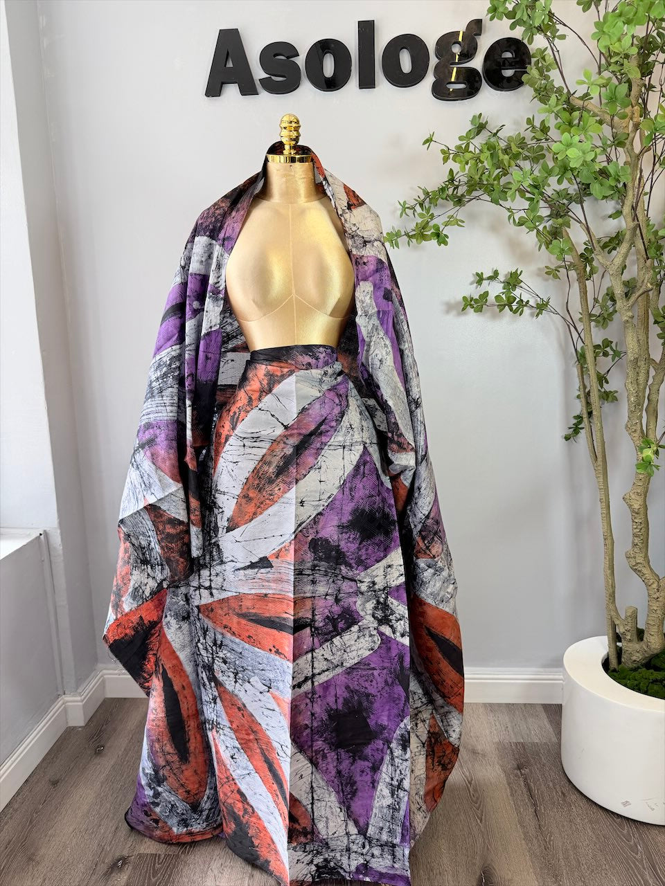 Bold patterned Adire
