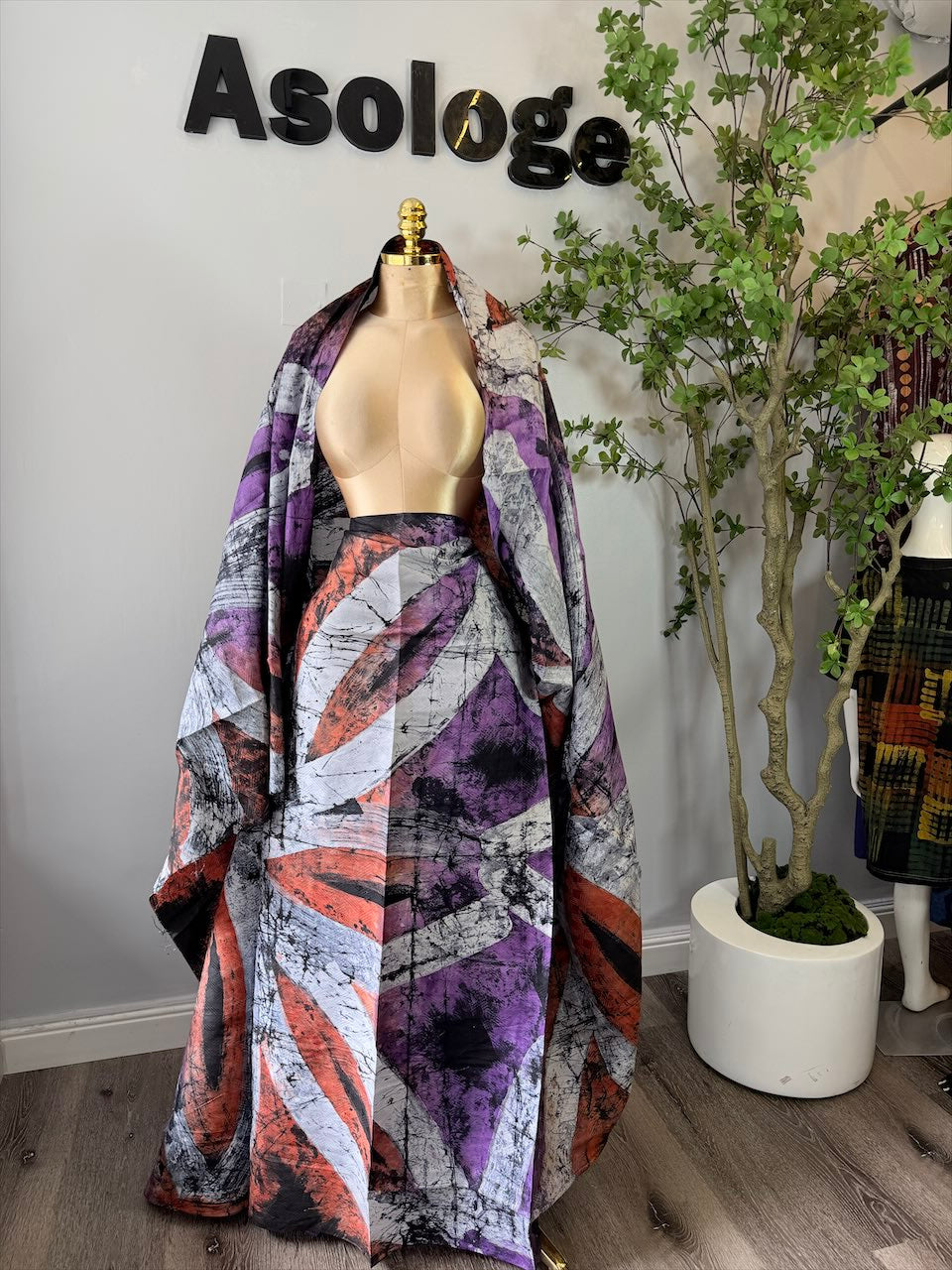 Bold patterned Adire