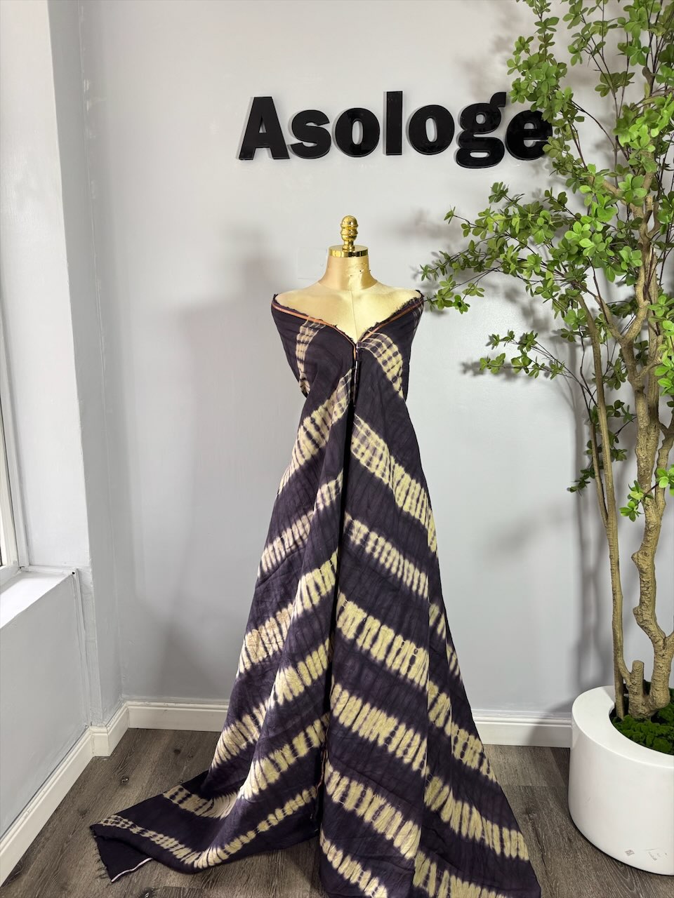 Brown Handmade Adire Linen