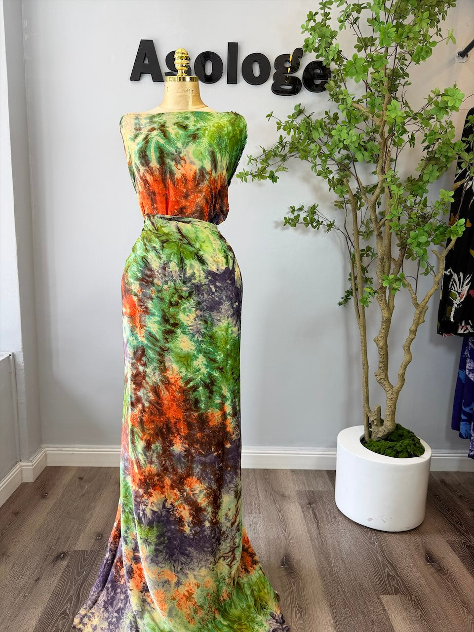 Handmade Bright Yellow Tie-Dye Silk