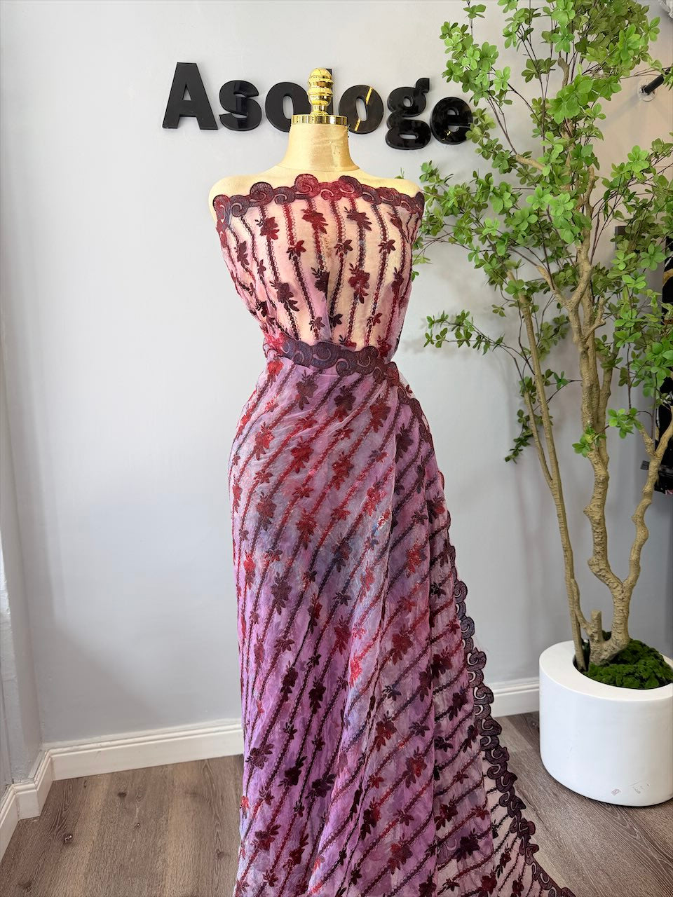 Dark Purple Adire Lace