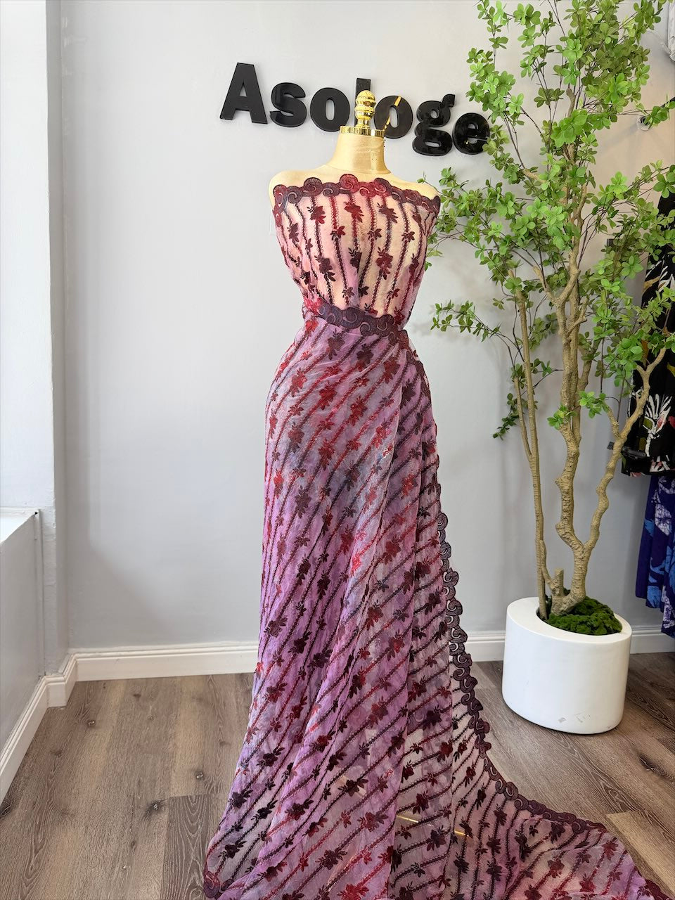 Dark Purple Adire Lace