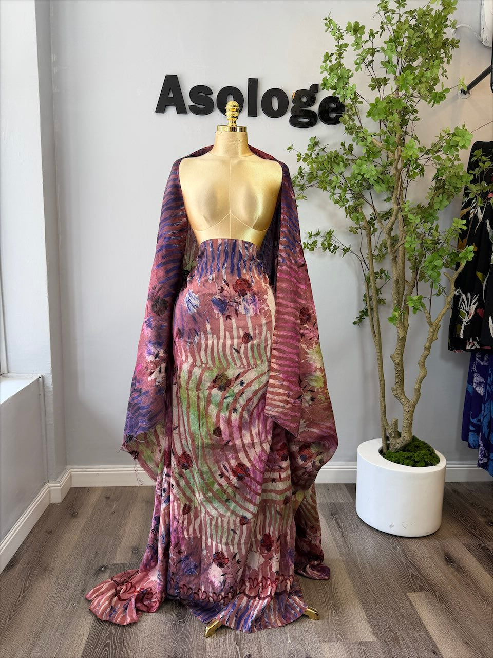Mix Pink Patterned Adire Silk