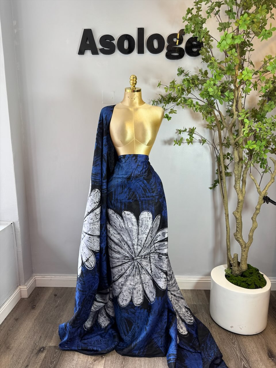 Blue Bubble Handmade Brocade