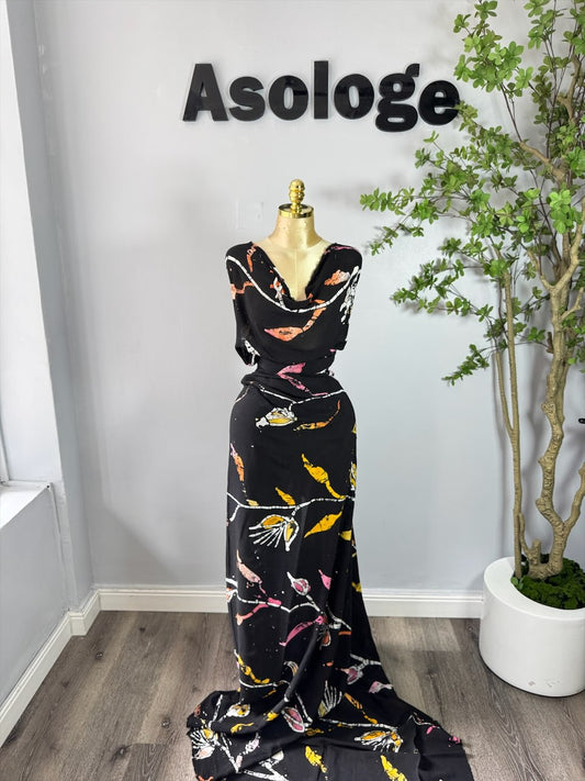 Flowery patterned Adire