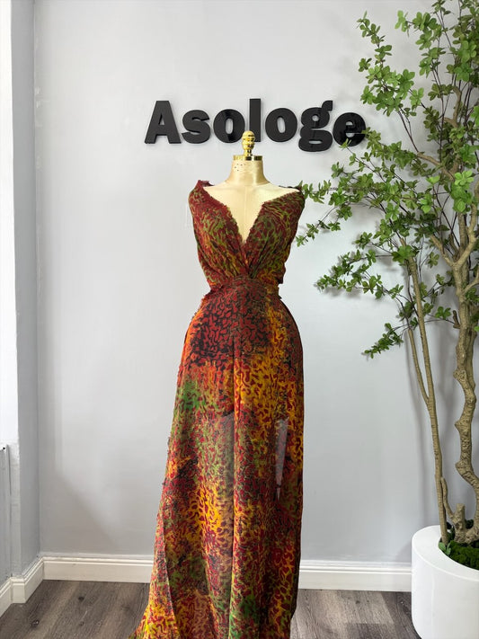 Adire Chiffon Leopard Design
