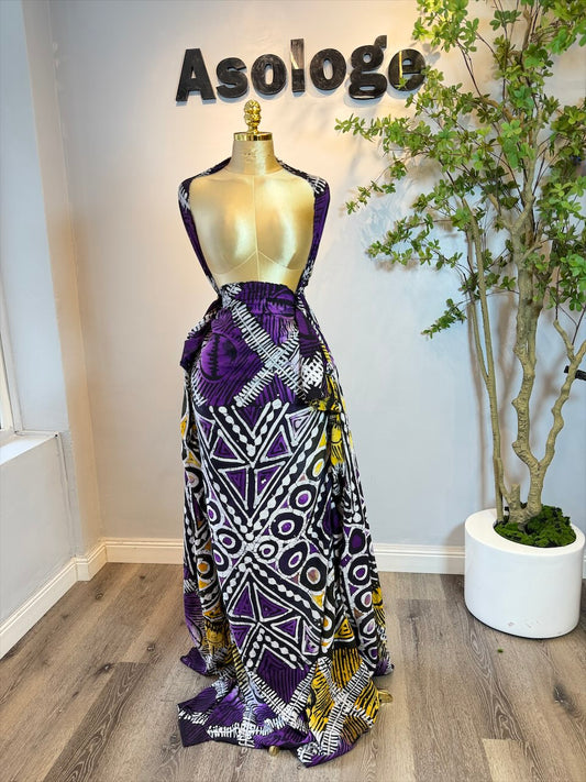 Purple Puzzle Adire Cotton