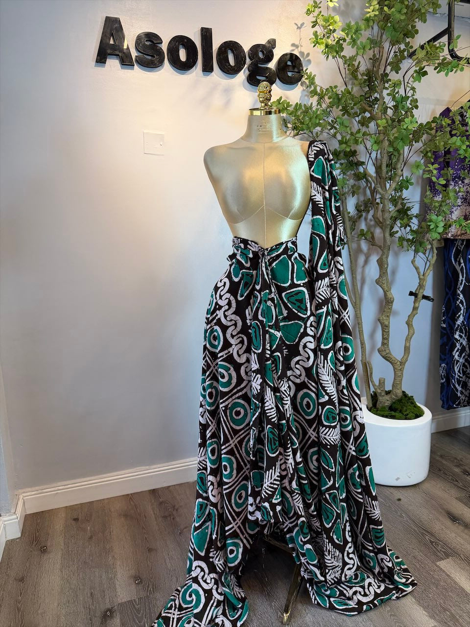 Mix Green Adire Cotton