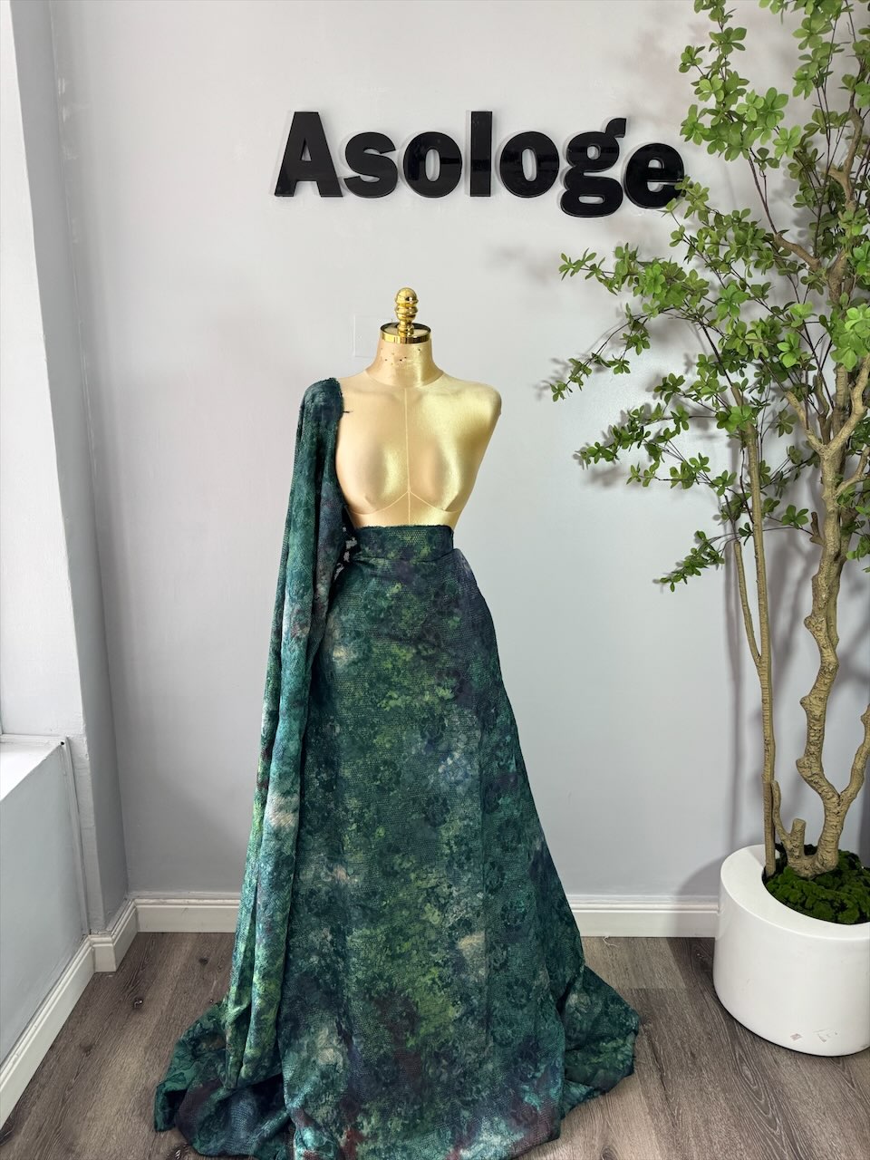 Green Envy Adire Lace