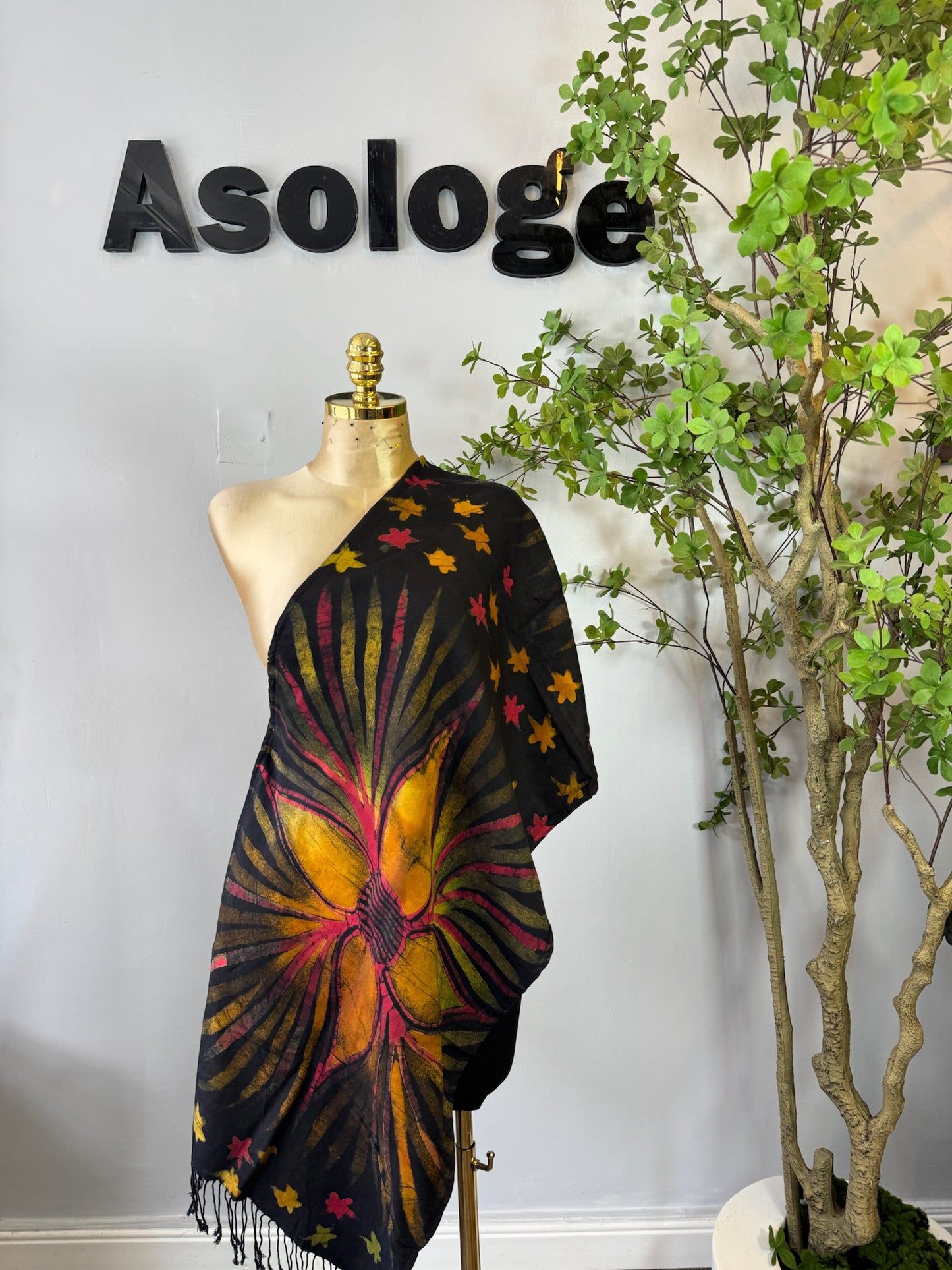 Star-Handmade Adire Scarf