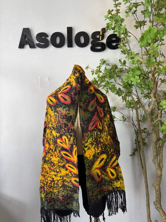 Multicolor Adire Scarf