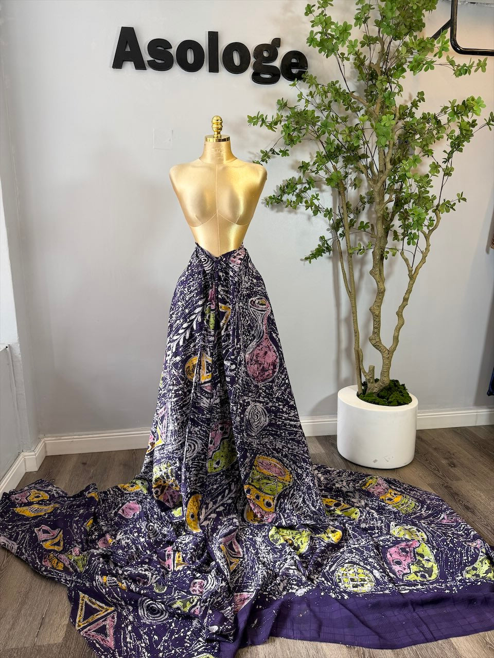 Purple Marble Design Cotton